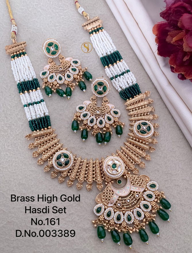 BH 338 Brass High Gold Bridal Wedding Hasadi Set Wholesale Price In Surat
